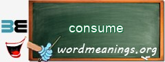 WordMeaning blackboard for consume